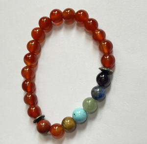 Natura สร้อยข้อมือโลหะทองเหลือง8มม. ทำด้วยมือชุดลูกปัดอัญมณีหลายเม็ดพร้อมชุดฝาสำหรับเครื่องประดับแฟชั่นพร้อมของขวัญครบรอบ - Product Image 5