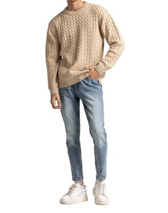 Suéter Cárdigan de Mezcla de Lana Acrílica y Suéteres de Algodón con Diseño Calado, Tejido Cálido de Moda para Invierno - Product Image 5