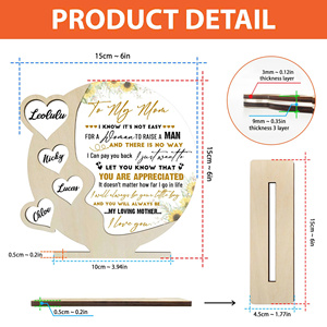 Plaque cadeau en bois et en acrylique personnalisée célèbre son amour, un souvenir intemporel pour toute occasion chère - Product Image 4