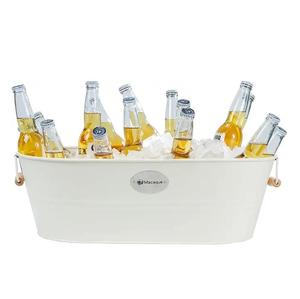 Modern Design Galvanized <b>Ice</b> Bucket With Handle Oval Wine <b>Cooler</b> Perfect For Outdoor Garden Parties Beer Chiller - Product Image 2
