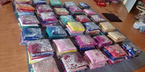 Vente en gros d'emballages en dentelle de George somalien multicolore, accessoire de mode élégant pour mariée et fête pour l'exportation - Product Image 2