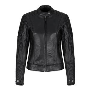 Chaqueta de moto de cuero genuino para mujer Púrpura CE Protecciones blindadas Chaqueta de motocicleta de carreras para mujer - Product Image 3