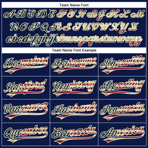 Polo personnalisé bleu marine avec motif drapeau américain, nom d'équipe et numéro de joueur personnalisés, élégant et confortable - Product Image 5