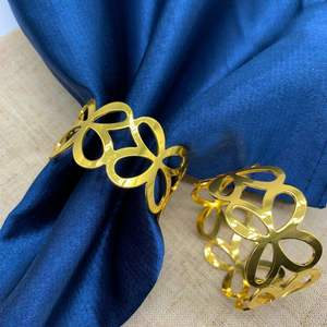 Anillo de Servilleta de Aluminio de Diseño Moderno y Elegante, Detalle de Mesa Moderno para Fiestas y Recepciones - Product Image 1