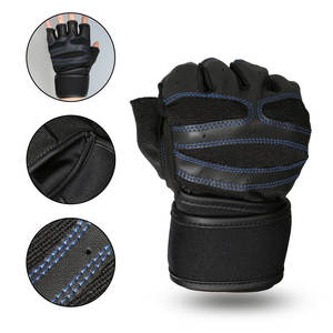 Gants de fitness demi-doigts sur mesure les plus vendus, en cuir confortable, avec sangle de poignet réglable, unisexe, pour la musculation, faible MOQ - Product Image 6