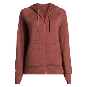 Sudaderas con cremallera para mujer Sudaderas con cremallera de invierno personalizadas Sudaderas con capucha transpirables con precios al por mayor para mujer - Product Image 4