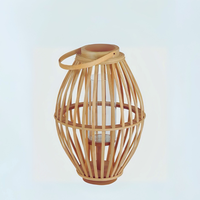 Lanterne à bougie décorative en bambou tissé à la main, écologique, personnalisable, vente en gros pour la décoration rustique bohème de la maison et des mariages