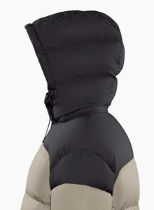 2025 Customizable Women's <b>Puffer</b> <b>Jacket</b> with Removable Hood Breathable Contrast Color Embroidered Patch - Product Image 5