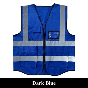เสื้อแจ็กเก็ต Hi VIS สะท้อนแสงสีเลือกได้เสื้อกั๊กนิรภัยสำหรับผู้บริหารเสื้อกั๊กตาข่ายผ้า - Product Image 6