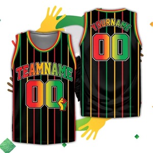 Noir histoire mois Football maillot sans manches T-shirts nom personnalisé numéro bricolage personnalité été arc-en-ciel imprimer basket-ball gilet - Product Image 4