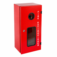 Armoire pour extincteur avec fenêtre en verre, équipement de sécurité incendie mural, acier thermolaqué, personnalisable