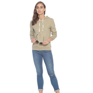 Meilleure qualité hiver femmes polaire sweats à capuche décontracté couleur unie coton pull modeste OEM Service à vendre - Product Image 2