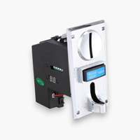 Accepteur de jetons multi-monnaies 6-en-1 12 Volts, vitesse de reconnaissance de 0,6s, précision de 95% pour distributeurs automatiques et jeux d'arcade