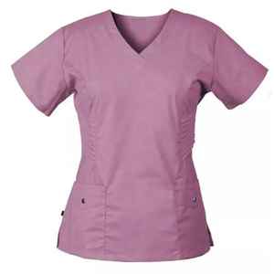 Uniforme Médico Personalizable para Enfermeras, Bordado, Tejido, 100% Algodón, Cómodo, Manga Corta, Suave, para Hospital y Cirugía - Product Image 2