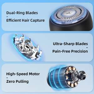 Mini Afeitadora Eléctrica Portátil Recargable USB-C, Maquinilla de Afeitar Rotatoria de Una Sola Cuchilla, Resistente al Agua IPX7, Repuesto para Hombres y Mujeres - Product Image 4
