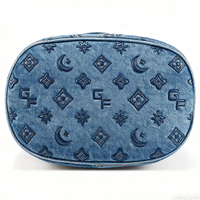 Sac seau tendance en jean à imprimé pied-de-poule, personnalisé et gaufré, résistant à l'eau, ensemble de sacs à main élégants pour femmes, pour le shopping et les loisirs, vente en gros