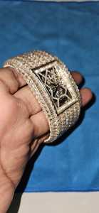 Montre glacée de luxe pour hommes Moissanite émeraude VVS brillant diamant Rectangle boîtier en acier inoxydable cristal pour mouvement eau - Product Image 5