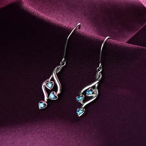 Pendientes Colgantes Valentina de Plata de Ley 925 CLARA, Accesorio de Joyería de Moda - Product Image 2