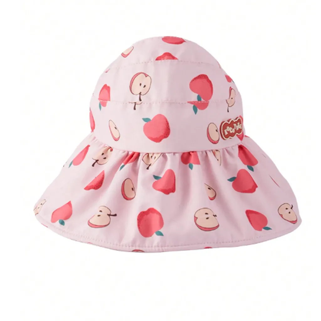 Sombrero de protección para el sol del bebé, gorra de sol de verano para bebés, sombrero de cubo para niños/niñas con correa para la barbilla