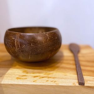 Bol en coque de noix de coco fait main de qualité supérieure, naturel, écologique, réutilisable, pour la cuisine, la vaisselle, la maison et l'hôtel - Product Image 1