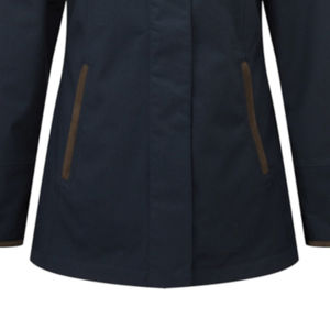 Veste imperméable pour femmes, toutes saisons, col montant, capuche coupe-vent, tissu enduit, fermeture à glissière, tissé, vente en gros Fabricant - Product Image 3