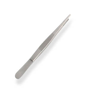 Fórceps de pulgar hechos en Pakistán más vendidos, fórceps de disección con punta dentada de 2cm, tejidos de agarre, instrumentos médicos de hueso - Product Image 1