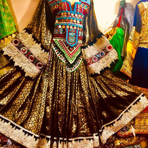 2024 robe traditionnelle afghane Kuchi pour les femmes robe de Festival brodée à la main dentelle Sequin réfléchissant la Culture pachtoune - Product Image 1