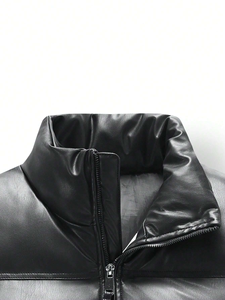 Gilet matelassé personnalisé brodé, coupe ajustée, grande taille, décontracté, sans manches, fermeture éclair, veste matelassée, gilet pour homme - Product Image 5