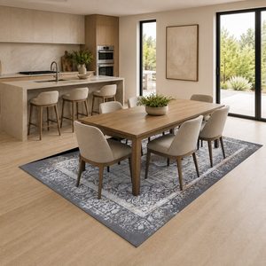 Tapis RUGS DEPOT LXDP-0920, vente en gros, gris anthracite, tapis traditionnel oriental imprimé numériquement, lavable en machine, chenille, antidérapant - Product Image 4
