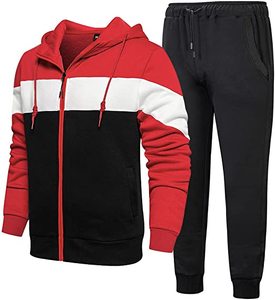 Personnalisable deux pièces Gym Wear Fitness ensemble d'entraînement dernière conception fermeture éclair décontracté respirant survêtement XXL imprimé Logo pas cher - Product Image 2