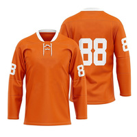 Vente en gros de maillots de hockey sur glace personnalisés de haute qualité brodés matériel sergé sublimé imprimé design maillots de hockey sur glace
