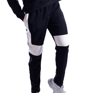 Survêtement pour hommes combinaison d'entraînement veste zippée en polyester mélangé et pantalon de jogging taille élastique avec cordon de serrage pour vêtements de sport - Product Image 6