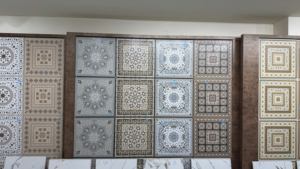 Azulejos de Cerámica de Porcelana Pulida con Aspecto Galicha de 600x600 mm, Superficie Galicho 6 Brillante, Azulejos Rangoli de 60x60 cm para Pisos Decorativos - Product Image 4