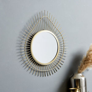 Antique Luxury <b>Art</b> <b>Deco</b> Iron Wall <b>Mirror</b> with <b>Vintage</b> Gold Frame for Home Decoration Bedroom & Living Room-Birthday Gift - Product Image 6