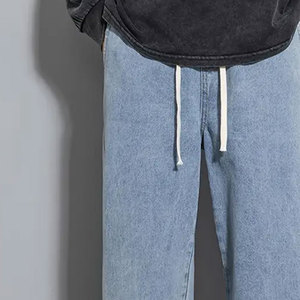 Pantalones vaqueros para hombre, ropa de calle de estilo sencillo, pantalones vaqueros a la moda, tendencia juvenil, ajustados, proveedor mayorista - Product Image 6