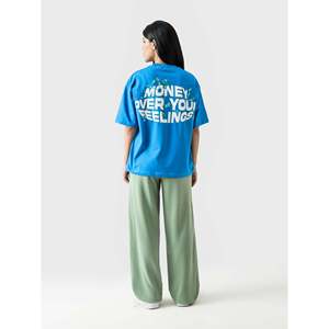 T-shirt style hip-hop « Money Over Feelings », 100 % coton jersey respirant, poids du tissu 280-300 grammes, impression sérigraphique - Product Image 5