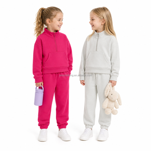 Conjunto de Sudadera para Niños al por Mayor, Fabricante OEM ODM, Color, Talla y Diseño Personalizados, Sudadera con Cierre de Cremallera, Pantalones Deportivos - Product Image 5