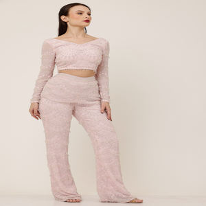 Conjunto de Moda Femenina de la Mejor Calidad con Top y Pantalón a Juego para Ropa Casual de Calle y Uso Diario - Product Image 3