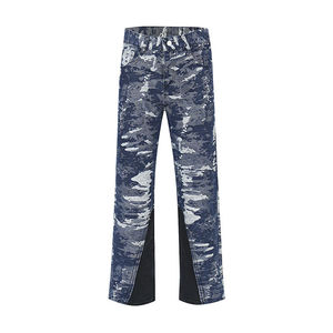 Pantalon en jean 100 % coton pour femme, jean taille haute, ample, droit, pantalon en jean oversize, pantalon long pour femme, jean à jambes larges - Product Image 2