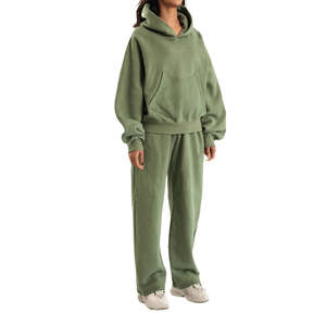 Streetwear unisexe à capuche pour femme, sweat-shirt lourd 500 plus gsm, épais et chaud, grande taille, vente en gros et en ligne - Product Image 3