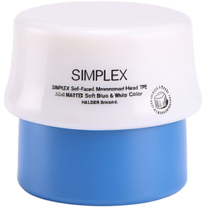 Tête de marteau souple SIMPLEX en TPE, diamètre 50 mm, couleur bleu et blanc, marque HALDER - Product Image 3