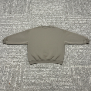 Sweat-shirt à col rond surdimensionné de style hip-hop à prix abordable en gros, 100% coton, poids lourd, épaules tombantes, sweat-shirt vierge - Product Image 2