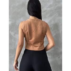 Chaleco de Gamuza para Mujer en Conjunto Elegante al por Mayor - Product Image 4