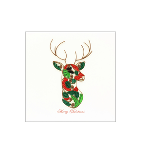 Tarjeta de quilling de reno navideño, tarjeta hecha a mano con sobre para saludos festivos y Navidad - Product Image 2