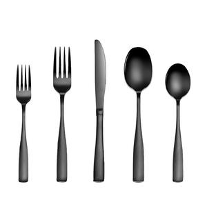 Ensemble de couverts en métal élégant avec poignée mince en bois argenté pour la maison et les hôtels Vaisselle de table Ensemble de couverts - Product Image 3