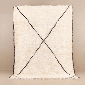 Alfombra Persa Vintage Beni Ourain, Manta Marroquí para Bodas, Alfombra 100% Lana Anudada a Mano para Adultos, Hogar y Viajes - Product Image 6