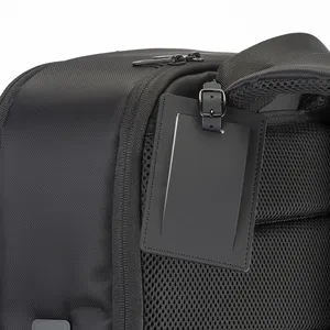 Porte-étiquette de bagage personnalisé en PU souple, accessoire pour badges et gadgets - Product Image 3