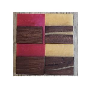 <b>Wood</b> and Resin Coaster Tabletop <b>Wood</b> <b>Placemats</b> Coaster for Drink pink Color Hot Sale Product - Product Image 2