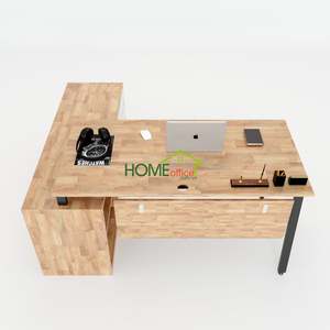 โต๊ะทำงานผู้บริหาร Aton Concept ขนาด 160x140 (ท็อป 70 ซม.) เฟอร์นิเจอร์สำนักงานไม้เมลามีนสไตล์ร่วมสมัย ต้องประกอบเอง สำหรับใช้ในห้องนอน - Product Image 2