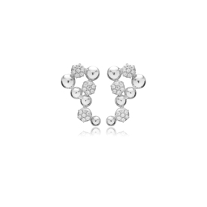 Unique Design Geometric CZ Gold Plated Sterling <b>Silver</b> <b>Stud</b> Earrings Elegant Fine Jewellery Handmade Turkish Jewelry - Product Image 5